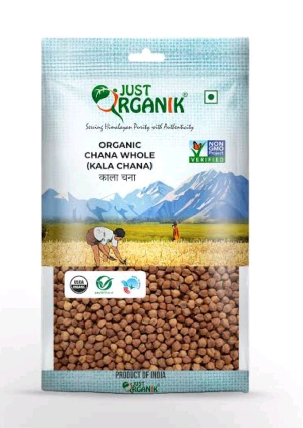 CHANA WHOLE KALA CHANNA JUST ORGANIK - 500G