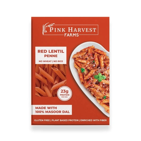 PINK HARVEST PENNE PASTA MASOOR DAL - 200G