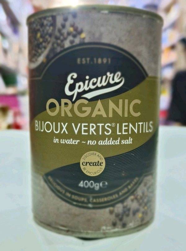 EPICURE ORGANIC  BIJOUX VERTS LENTILS  - 400ge