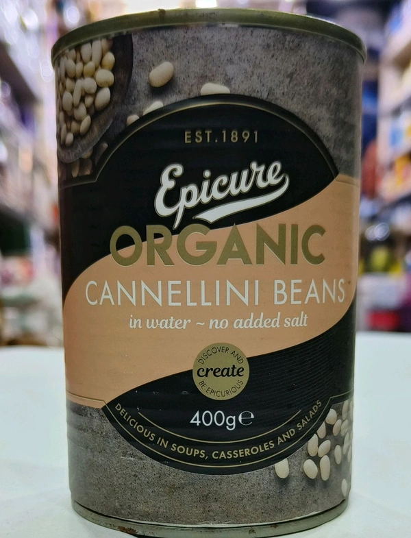 EPICURE ORGANIC  CANNELLINI BEANS  - 400ge