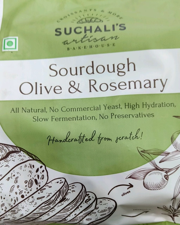 SUCHALI'S ARTISAN  SOURDOUGH OLIVE & ROSEMARY  - 600ge