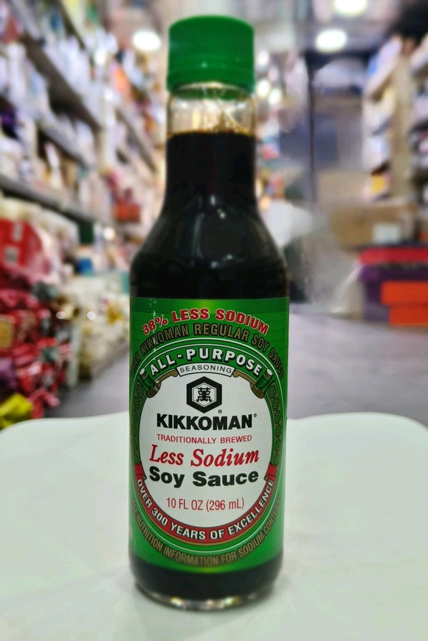 KIKKOMAN LESS SODIUM SOY SAUCE  - 296ml