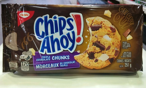 CHIPS AHOYI  TRIPLE CHOCOLATE CHUNKS  - 251g