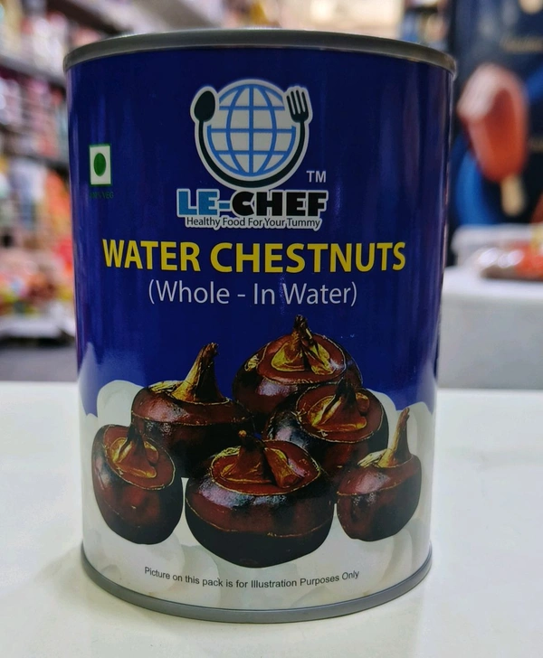 LE-CHEF WATER CHESTNUTS (WHOLE IN WATER) - 567g