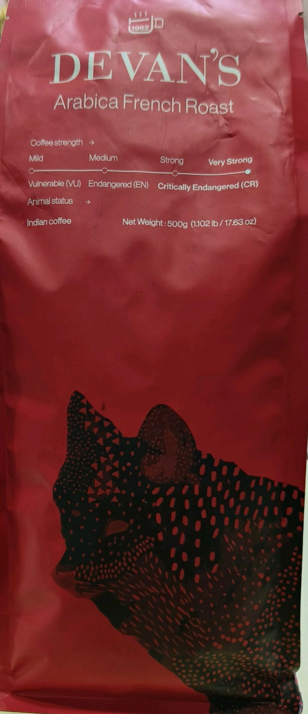 DEVANS  ARABICA FRENCH ROAST (BEANS)  - 500gm