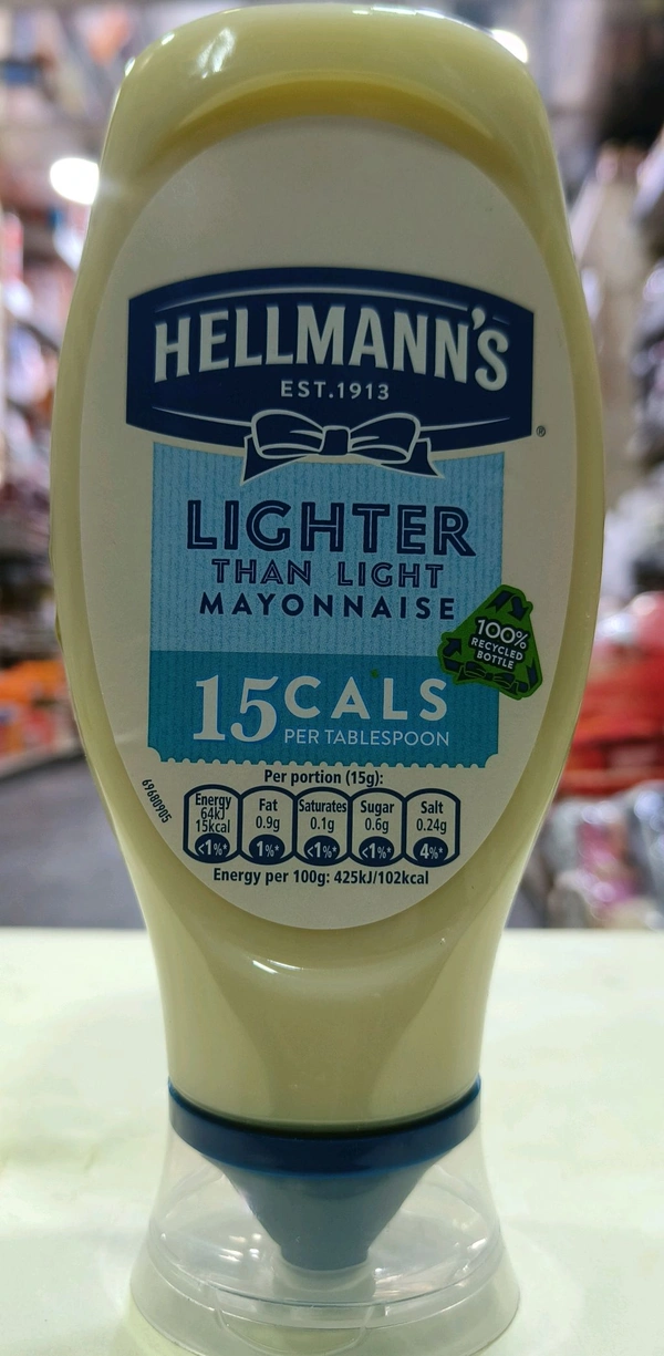 HELLMANN'S LIGHTER THAN LIGHT MAYONNAISE 15 CALS - 451ge