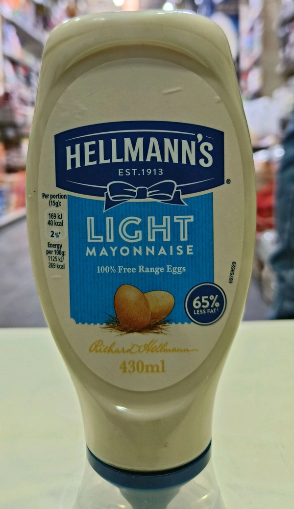 HELLMANN'S LIGHT MAYONNAISE  - 432ge