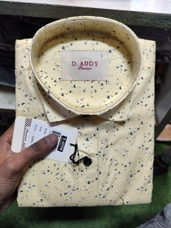 Men Full Printed Shirt  - L