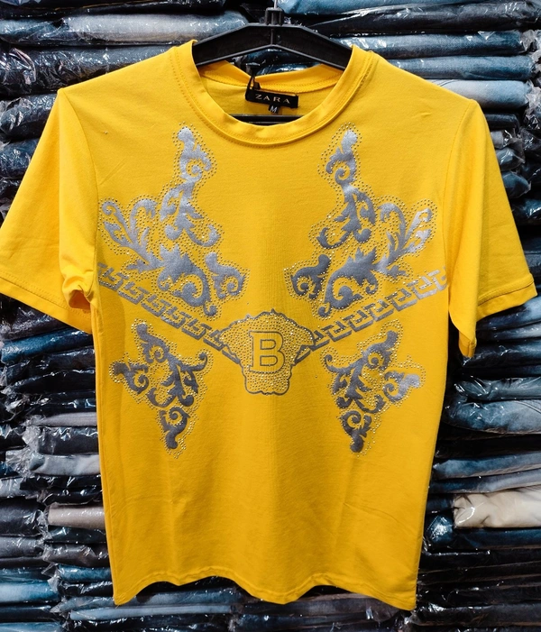 Men Ston Wark Tshirt Cotton Laycra - M