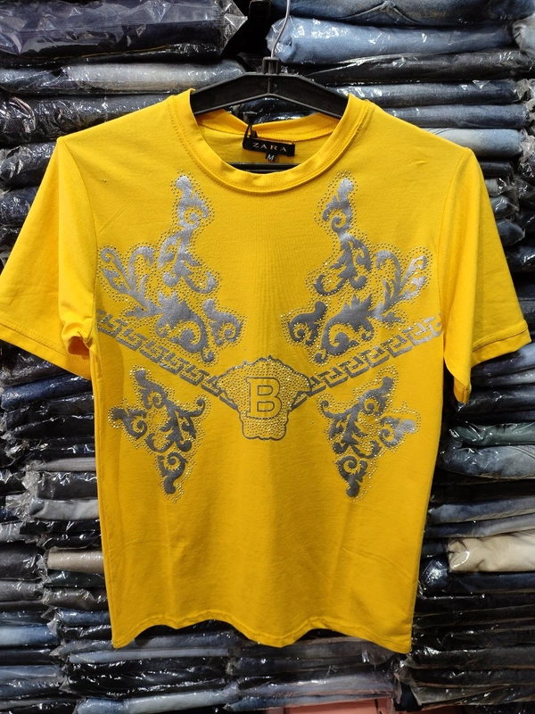 Men Ston Wark Tshirt Cotton Laycra - M