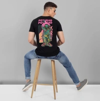 Men Tshirt Back Printe - L