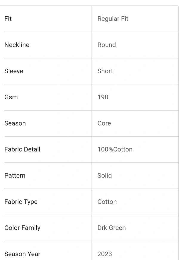 Regular Men Cotton Tshirt - Xxl