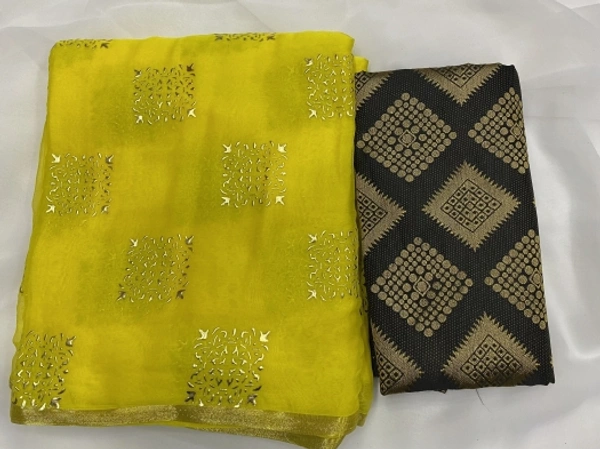 Printed Daily Wear Chiffon Saree - Yellow