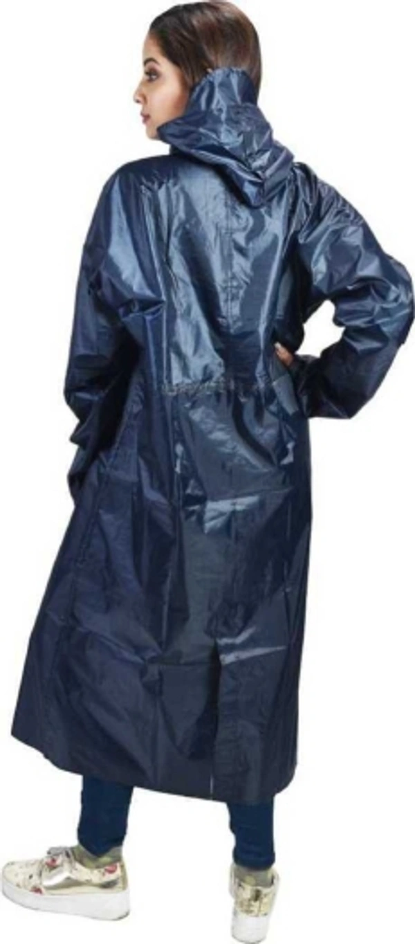 JAYSHIV ENTERPRISE Tritika Solid Women Raincoat - Blue, M