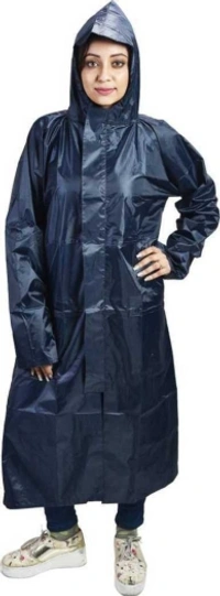 JAYSHIV ENTERPRISE Tritika Solid Women Raincoat - Blue, M