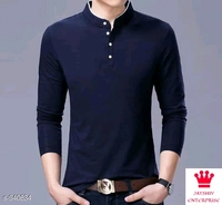 SHIVA Stylish Casual Cotton Solid T-Shirt - Black, S