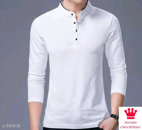 SHIVA Stylish Casual Cotton Solid T-Shirt - White, Xxl