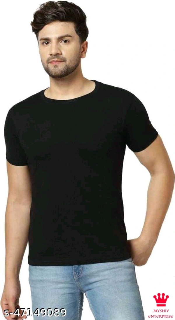 SHIVA Pretty Elegant men Tshirts - L, BLACK