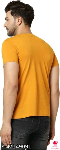 SHIVA Pretty Elegant men Tshirts - S, YELLOW