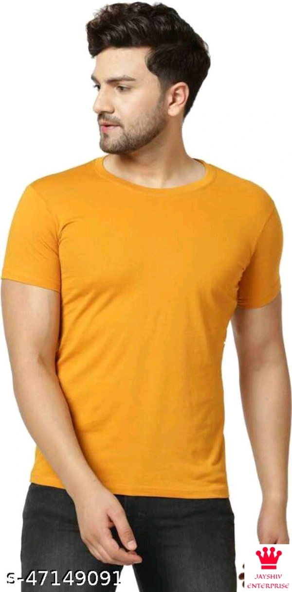 SHIVA Pretty Elegant men Tshirts - L, YELLOW