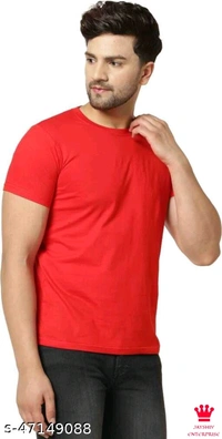 SHIVA Pretty Elegant men Tshirts - L, RED