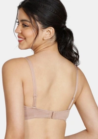 SHIVA Zivame Padded Wired 3/4th Coverage T-shirt Bra -Nude - Nude, 32 C