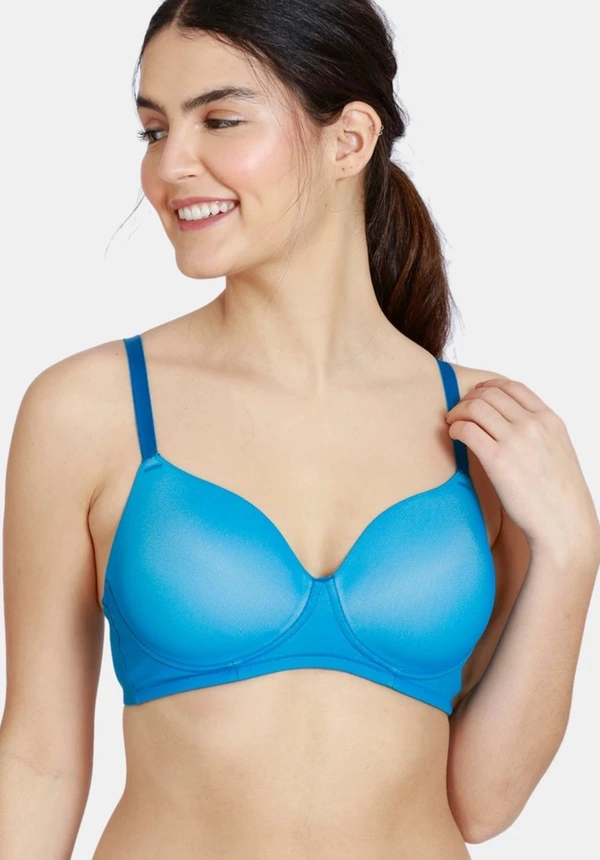 SHIVA Zivame Non wired Padded T Shirt Bra - Blue, 32 C