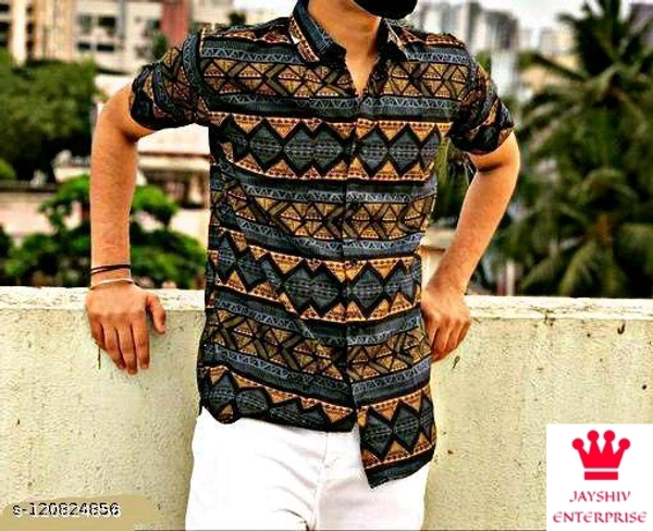 SHIVA Printed Casual Shirt - L