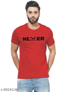 SHIVA mens printed tshirt half seleves nevergiveup - Xl