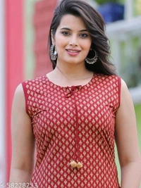 SHIVA Women kurti - Maroon, S