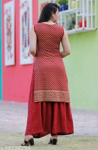 SHIVA Women kurti - Maroon, Xl