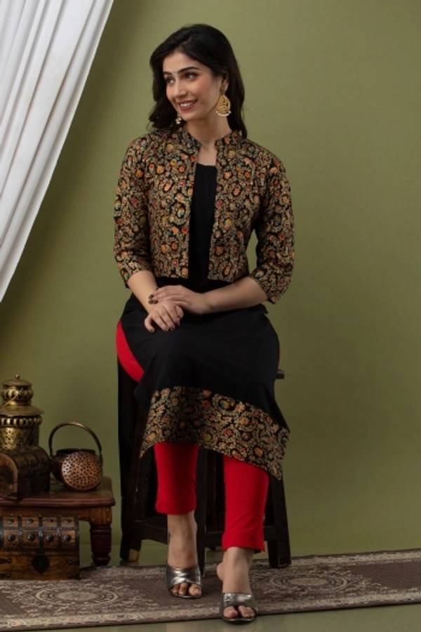 SHIVA Womens kurti - L, Black