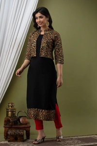 SHIVA Womens kurti - L, Black