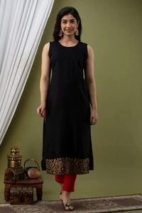 SHIVA Womens kurti - L, Black