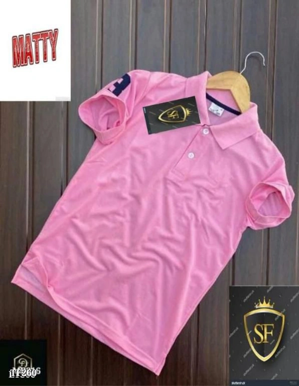 SHIVA collar matty tees - L, Pink