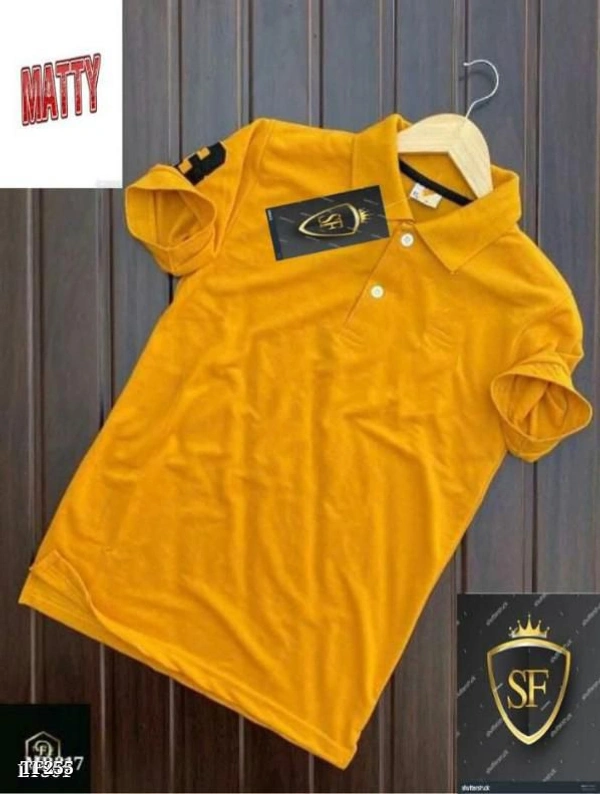 SHIVA collar matty tees - Xl, Yellow