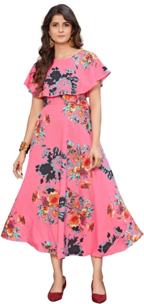 SHIVA Women Floral Kurti - Pink, M