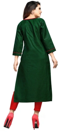 SHIVA Womens Soldi Kurtis - Dark Green, Xxl