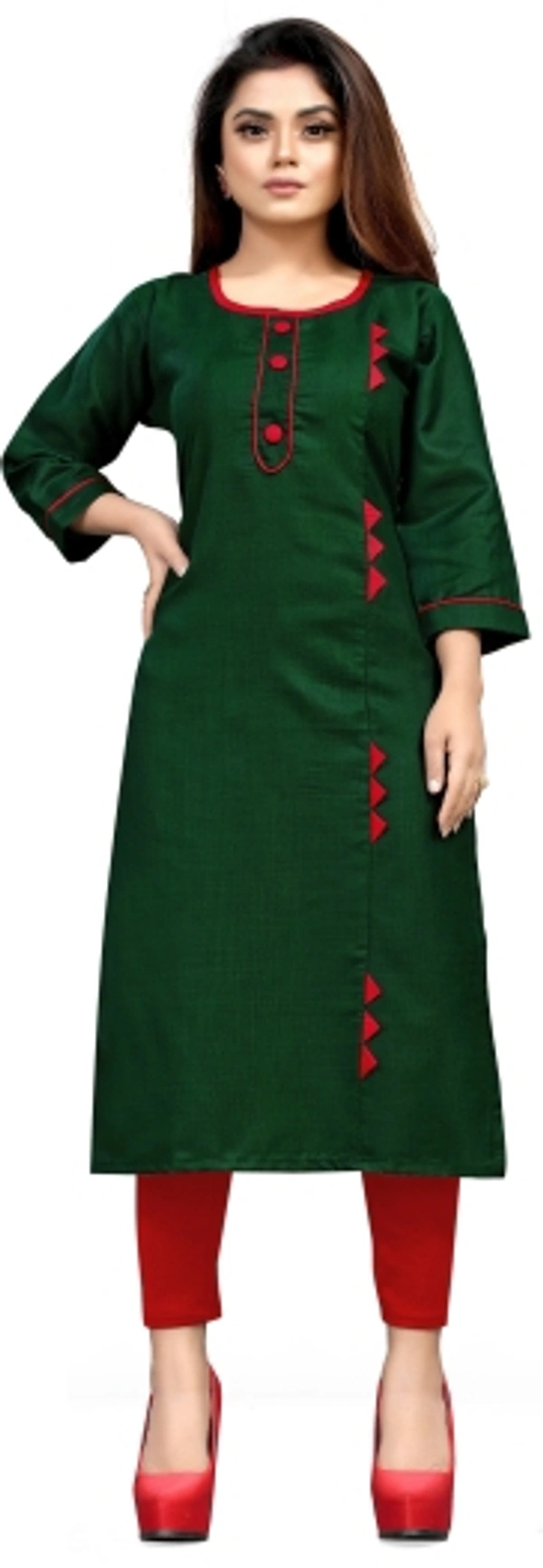 SHIVA Womens Soldi Kurtis - Dark Green, Xxl