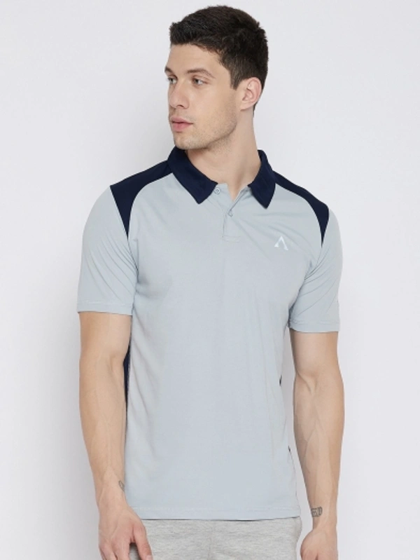 SHIVA Solid Men T Shirt - Light Grey, L