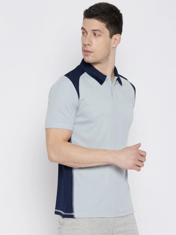 SHIVA Solid Men T Shirt - Light Grey, L