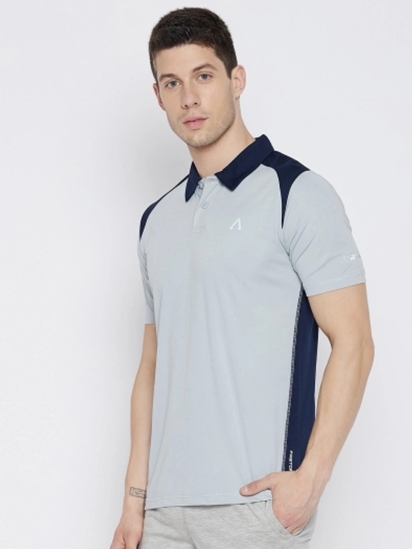 SHIVA Solid Men T Shirt - Light Grey, L