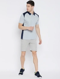 SHIVA Solid Men T Shirt - Light Grey, Xl