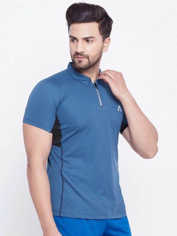 SHIVA Solid Men T Shirt - Blue, Xxl