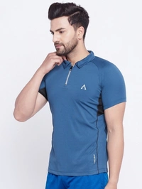 SHIVA Solid Men T Shirt - Blue, Xxl