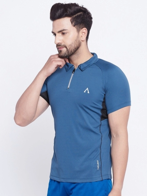 SHIVA Solid Men T Shirt - Blue, Xxl