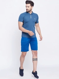 SHIVA Solid Men T Shirt - Blue, Xxl