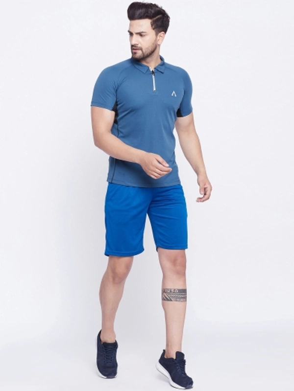 SHIVA Solid Men T Shirt - Blue, Xxl