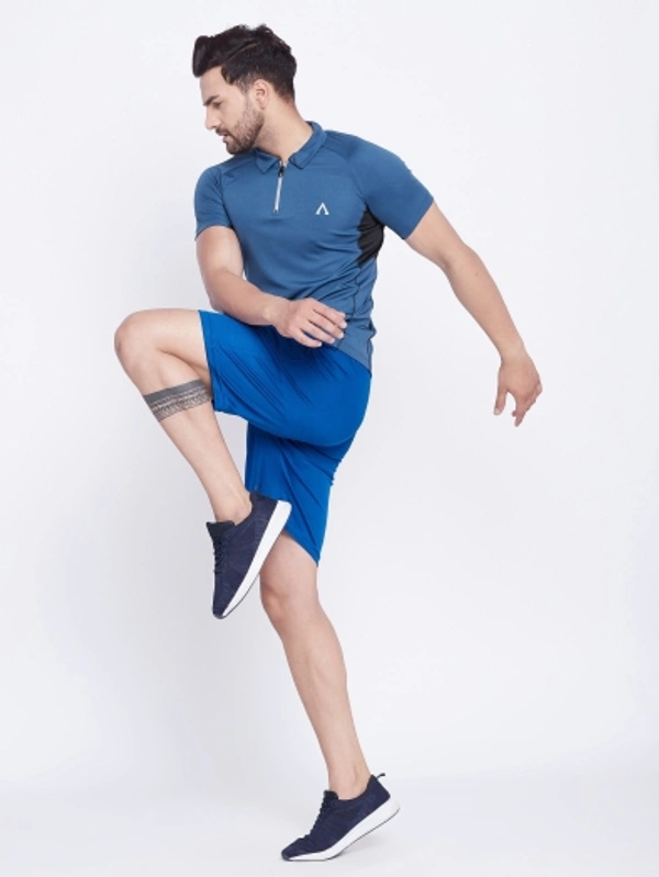 SHIVA Solid Men T Shirt - Blue, Xxl