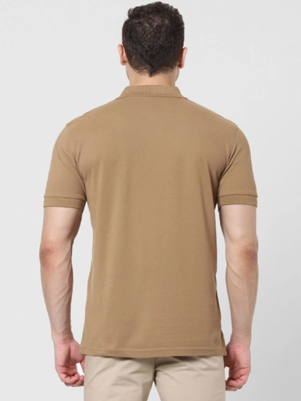 SHIVA Solid Men Beige T-Shirt - Beige, Xxl